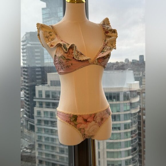 🆕 ZIMMERMANN 🧿 NWT Waverly Crochet Frill Bikini Set, Sz 2 US 6 / 8 - Picture 5 of 16
